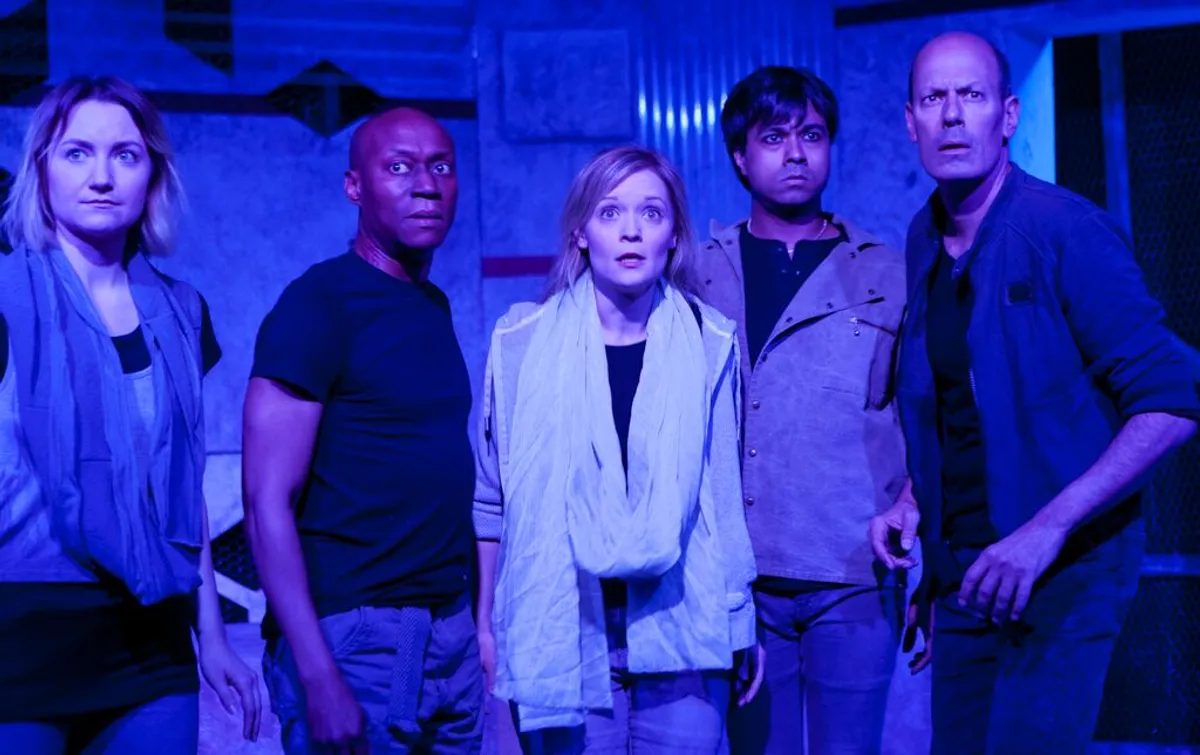 Photo by Isaiah Tanenbaum. Pictured: Anna Rahn Bazán, Daryl Lathon, Alisha Spielmann, Debargo Senyal, Arthur Alisi. Full gallery below.